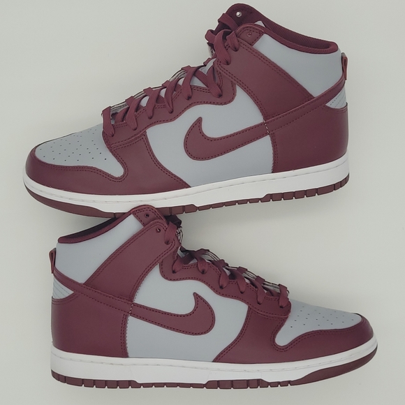 Nike Dunk High Dark Beetroot DD1399-600, Mens Size 11.5 - Worn Once, Like New! - Picture 3 of 10